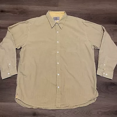 The Territory Ahead Shirt Mens XXL Yellow Plaid Long Sleeve Button Up • $22.87