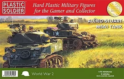 WW2V20014 1/72 WWII ALLIED STUART M5A1 TANK Plastic Soldier Company NEW  WW2 • £20.29