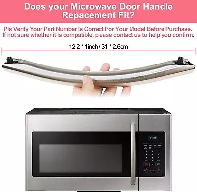 Microwave Door Handle Fits Samsung ME18H704SFS ME16H702SES SMH1816S ME18H704SFS • $23.48