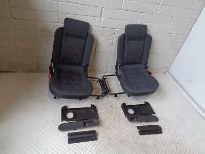 Discovery 2 Dickie Seats Pair Black / Grey Cloth 3rd Row Land Rover 1998 To 2004 • £129.95