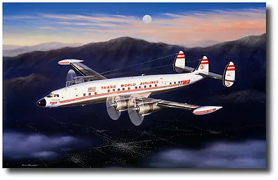 Evening Star (Artist Proof) By Mike Machat - Lockheed 1049 Connie- Aviation Art • $145