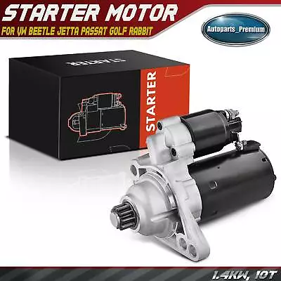 $91.99 • Buy Starter Motor For Volkswagen Beetle Golf Jetta Passat Rabbit 1.4KW 12V CCW 10T