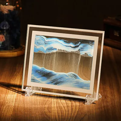 3D Moving Sand Art Picture Decor Glass Quicksand Painting Deep Sea Sandscape NEW • £5.90