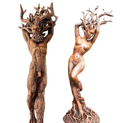 Garden Forest Goddess Statue Resin Ornaments Handicraft Tree God Ornament Decor • £7.66