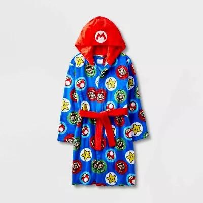 Super Mario Bros. Robe Pajamas Cover Up Bathrobe Boy Girl Luigi Nintendo Game • $34.70