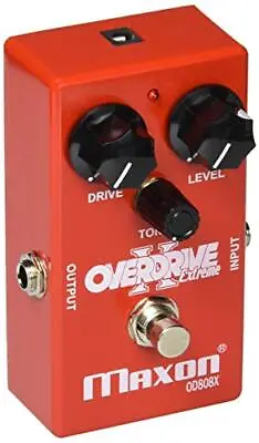 Maxon OD808X Red Distortion Overdrive Extreme Guitar Effect Pedal LED Light • $121.53