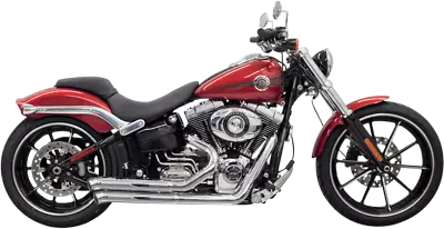 Bassani Chrome 2-2 Pro Street Exhaust For 08-17 Harley Rocker Breakout FXSB FXCW • $844.95