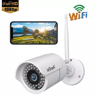 IeGeek 1080P WIFI Security Outdoor Camera Wireless IR CCTV Smart Home IP Camera • £32.99