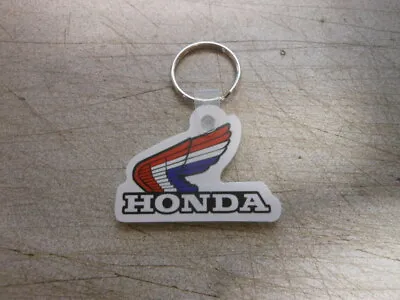 Honda Red White Blue Wing Retro Vintage Motorcycle Keychain Key Chain ATC XR CR • $9.95