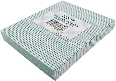 Bzbuy Jumbo 50 PCS Professional Double Sided 100/180 Grit Nail Files GREEN • $17.99