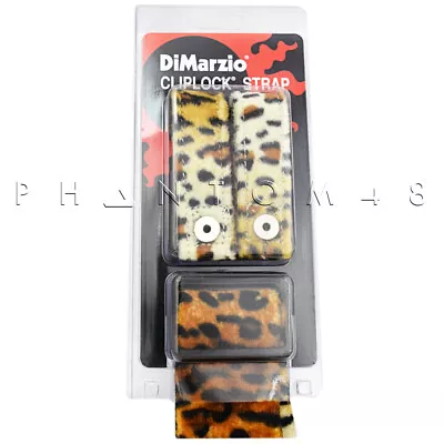 $51.99 • Buy DiMarzio DDD2230 Cheetah ClipLock Strap Quick Release - Cheetah Faux Fur  - NEW