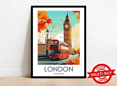 London England Travel Print Wall Art Poster Travel Prints Cityscape Prints • £4.99