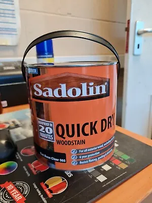 2.5lt Sadolin Quick Dry Woodstain 20 Min Drying RAL7016 Anthracite Grey • £39.99