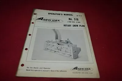 New Idea 518 Snow Blower Operator's Manual MFPA • $18.99