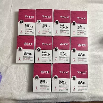 Lot Of 11 Viviscal Women's Hair Growth Supplement - 60  Count Each • EXP. 2026 • $249.95