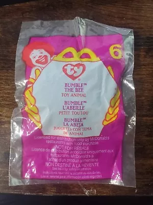 Ty Teenie Beanie Baby Bumble The Bee McDonalds Toy 2000 Unopened • $8