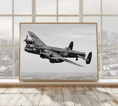 Avro Lancaster Bomber Print Battle Of Britain Royal Air Force Wall Art Poster • £14.99