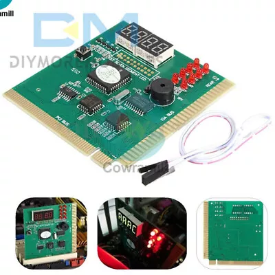 PC Motherboard Analysis Diagnostic Card 4-Digit LED PCI/ISA POST Code Analyzer • $7.93