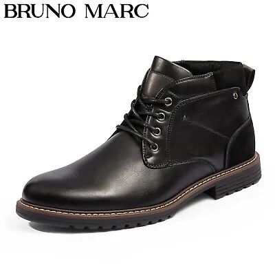 Bruno Marc Men's Chukka Work Boots Dress Boots Leather Durable Formal Shoes • $31.34