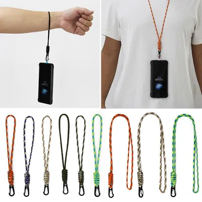 Neck Lanyard ID Lanyard Keychain Key ID Cell Phone Holder Clip Wrist Strap • £2.27
