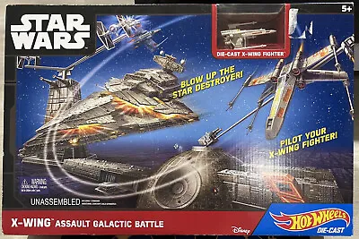 $9.99 • Buy Hot Wheels Star Wars X-Wing Assault Galactic Battle Play Set BRAND NEW SEALED