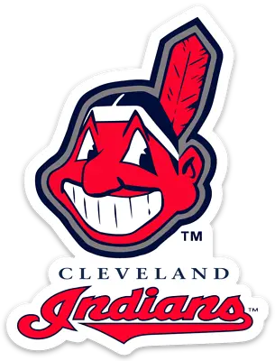 Cleveland Indians Chief Wahoo Logo Type MLB Cleveland Indians Die-cut STICKER • $5.49