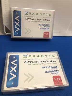 2X EXABYTE VXA-1 V17 Tape Cartridge Data Cartridge 170M VXA-1 33 GB Native-66 GB • $65.99