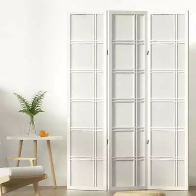 Artiss Room Divider Screen Privacy Wood Dividers Stand 3 Panel Nova White • $88.21