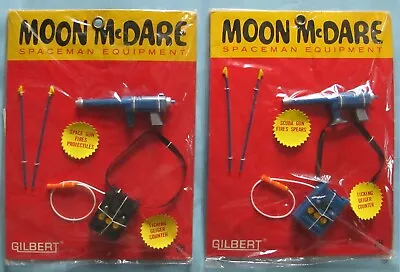 1965 2 MOON McDARE ACC. CARDED - SCUBA & SPACE GUN & 2 GEIGER COUNTER VARIATIONS • $74.99