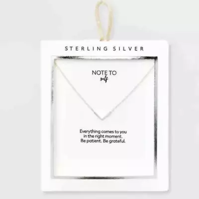 Sterling Silver Chevron V Bar Minimalist/Dainty Chain Necklace 925 NWT • $19