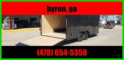 2023 Covered Wagon Trailers 8.5X18 Blackout Landscape Or Motorcycle Trailer Kn • $9995