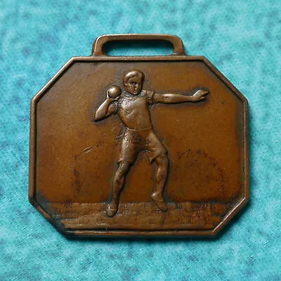 SHOT PUT Bronze Medal Award Fob RARE Vintage Athletic Track And Field Antique • $19.55