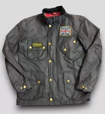 Barbour International Union Jack Wax Jacket Mens Size Small Black  • £99.95