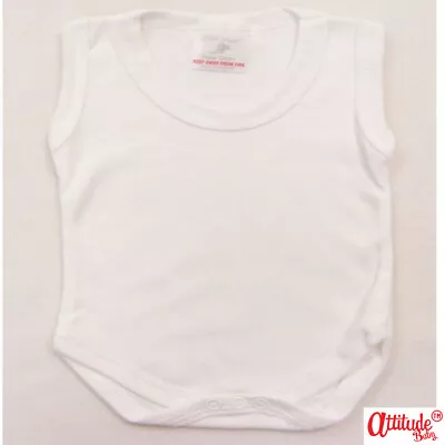 Sleeveless Baby Vests-Sleeveless Baby Vests-Unisex-Soft 100% Cotton Baby Vests • £3