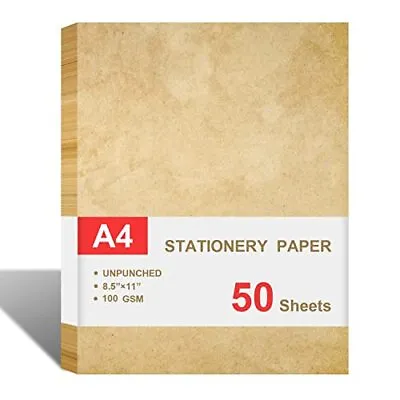 50 Stationery Vintage Antique Design Printing/Writing Papers 8.5 X 11 Inch • $13.69