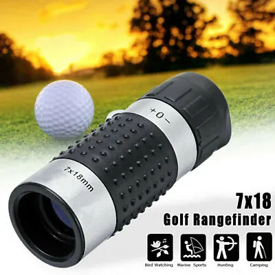 7x18 Golf Monocular Rangefinder Distance Meter Finder Binocular Pocket Scope • $7.98