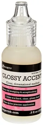 £5.35 • Buy Ranger Industry Glossy Accents Mini 18ml Bottle Glaze Glue Birthday Card Making