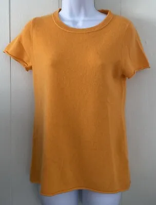J. Crew Cashmere Sweater T-Shirt Bright Persimmon Size Small? **READ • $40