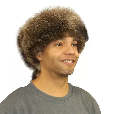 Glacier Wear Raccoon Fur Daniel Boone Hat Hts1815 • $114.95