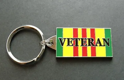 Vietnam Veteran Keyring Key Chain Ring 1.6 X 3/4 Inches Metal Enamel • $7.99