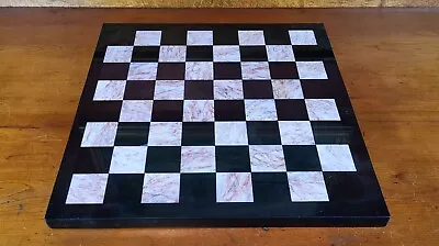 Handmade Marble • Black & Pink Chess Board • 15  X 15  • 15lb 11oz • $55