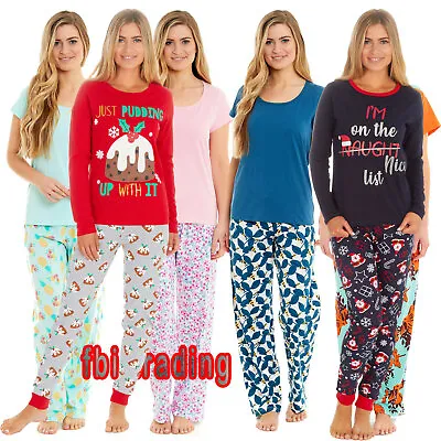 Ladies Pyjamas Set Nightwear Pjs Soft Loungewear Cotton Short  Sleeve Size 8-22 • £15.95