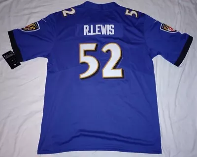 Large Ray Lewis Purple Baltimore Ravens NFL Jersey Brand New • $69.99