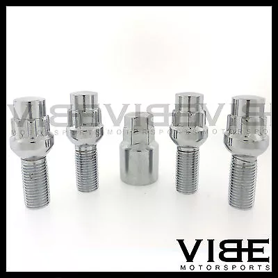 (4) 12x1.5 M12X1.5 28MM CHROME BALL RADIUS SEAT WHEEL LUG BOLT LOCKS OE STYLE • $17.95