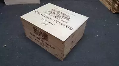 £19.95 • Buy 1 X 6 Bottle With Lid - Genuine French Wooden Wine Crate Box Wedding Gift Idea