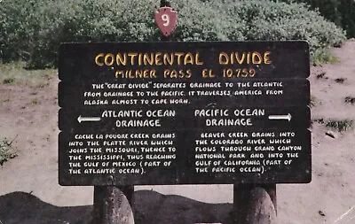 The Continental Divide Milner Pass United States Postcard 1959 Used VGC • $4.87