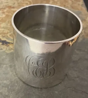 Antique Sterling Silver Napkin Ring Heavy Monogrammed CEB 79 Grams • $125