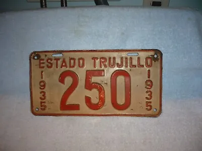 1935 Estado Trujillo  VENEZUELA  ? License Plate  Expired • $850