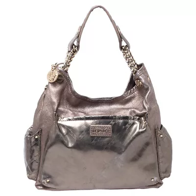 Versace Metallic Leather Pocket Shoulder Bag • $282.45