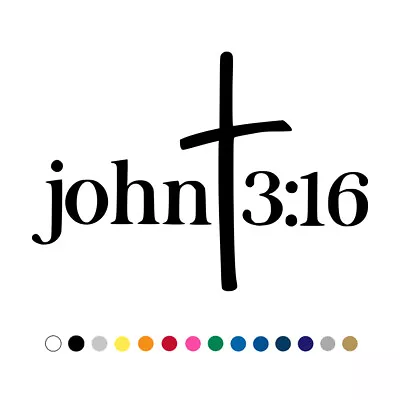 John 3:16 Decal Christian Jesus God Bible Vinyl Sticker Car Truck Glass V3 • $18.46